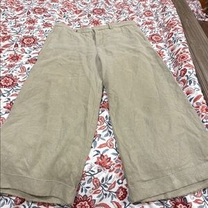 RLR Casual Tan Cropped Pants some stains no liner used Kaki  size 8